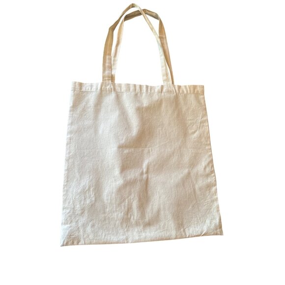 Daytona Beach Canvas Tote Bag With Beach Chair & Quote Design Beige - Picture 3 of 3